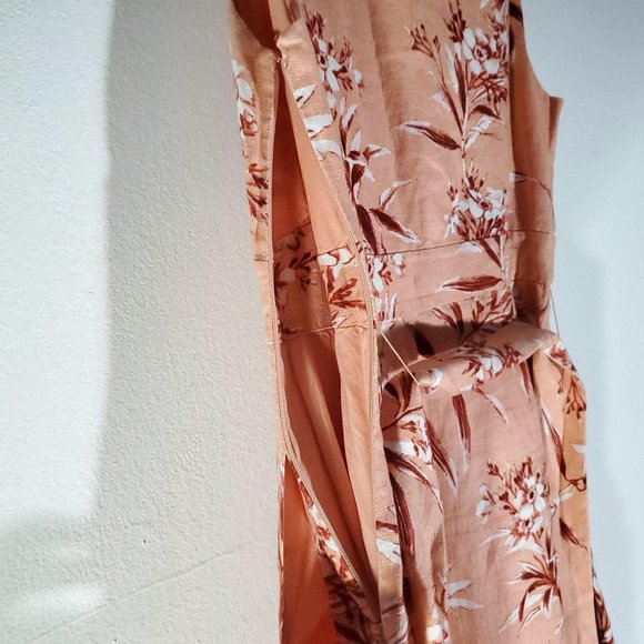 Joie Ethelda Floral Waist Tie Linen Dress S - Picture 8 of 10
